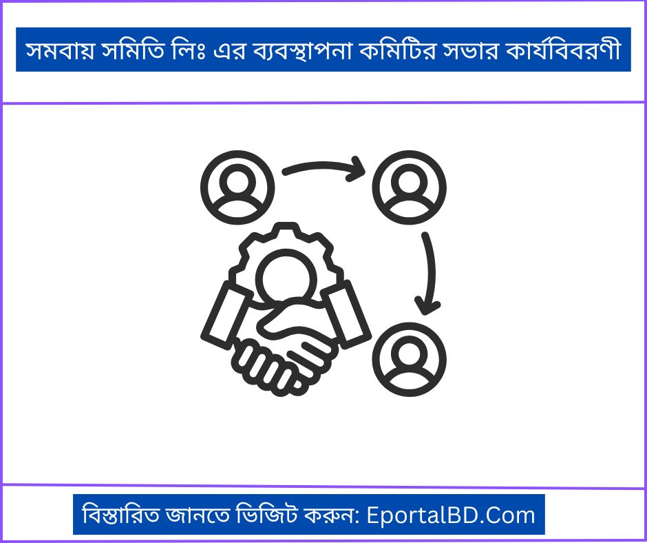 সমবায় সমিতি লিঃ এর ব্যবস্থাপনা কমিটির সভার কার্যবিবরণী