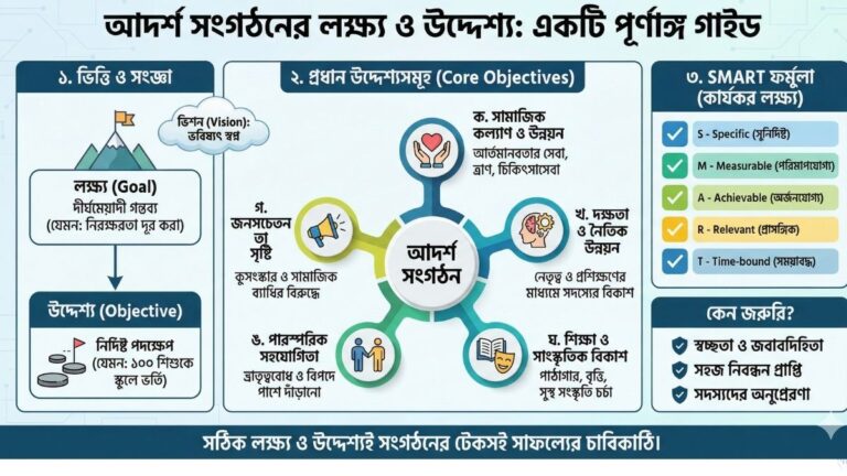 একটি আদর্শ সংগঠনের লক্ষ্য ও উদ্দেশ্যসমূহ