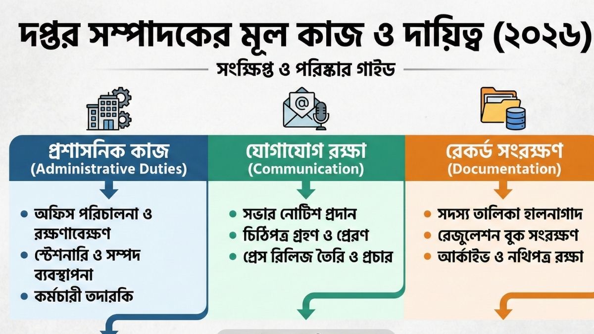 দপ্তর সম্পাদকের কাজ কি