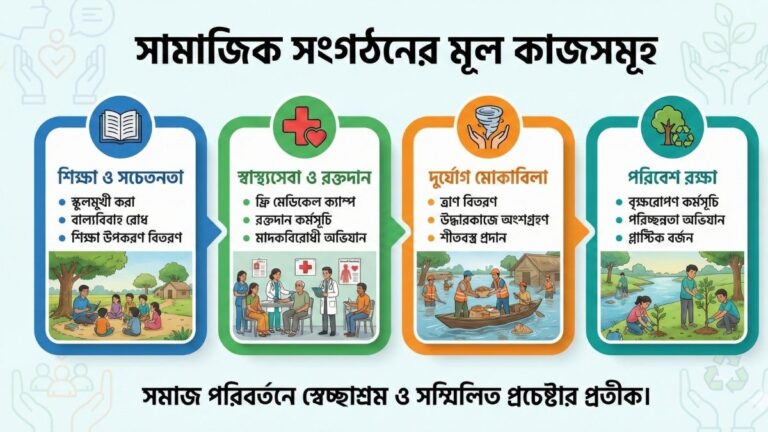 সামাজিক সংগঠনের কাজ কি