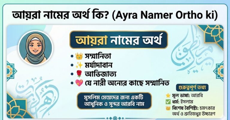 আয়রা নামের অর্থ কি (Ayra Namer Ortho ki)