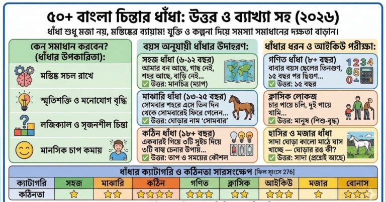 চিন্তার ধাঁধা উত্তর সহ