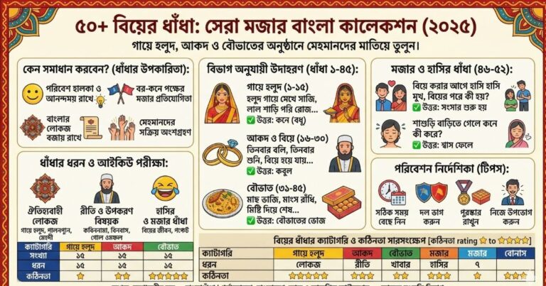 বিয়ের ধাঁধা উত্তর সহ