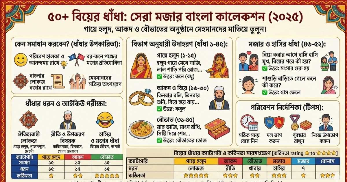 বিয়ের ধাঁধা উত্তর সহ