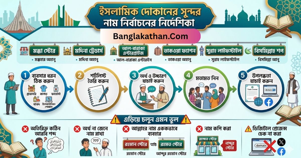 ইসলামিক দোকানের সুন্দর নামের তালিকা বরকতময় ও অর্থবহ নাম