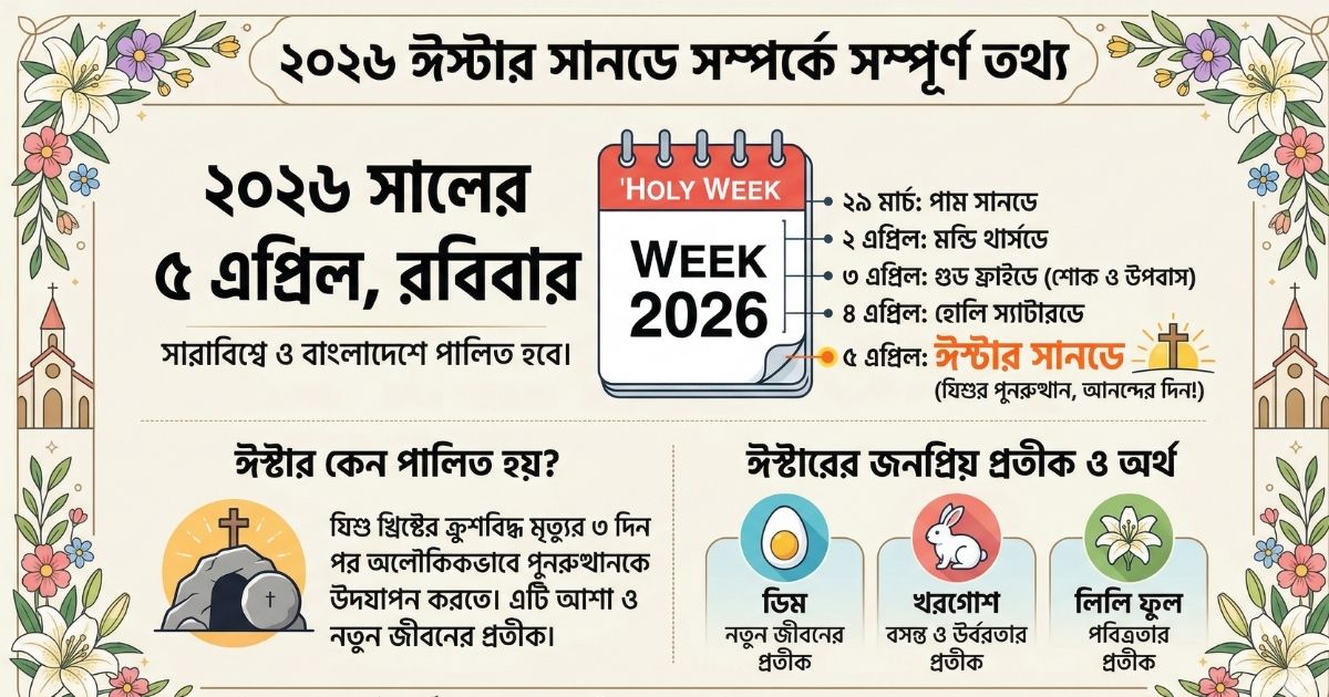 ঈস্টার সানডে ২০২৬ কবে, কেন পালিত হয় এবং বিশেষত্ব কী