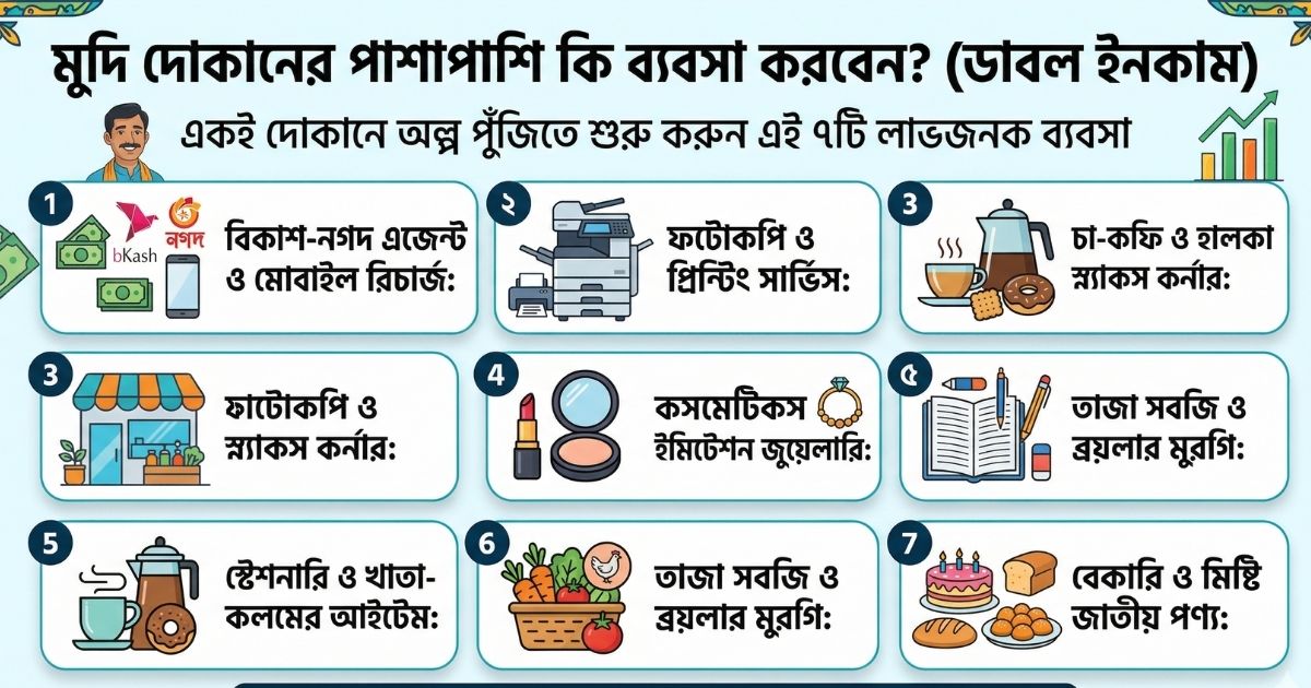 মুদি দোকানের পাশাপাশি কি ব্যবসা করা যায়