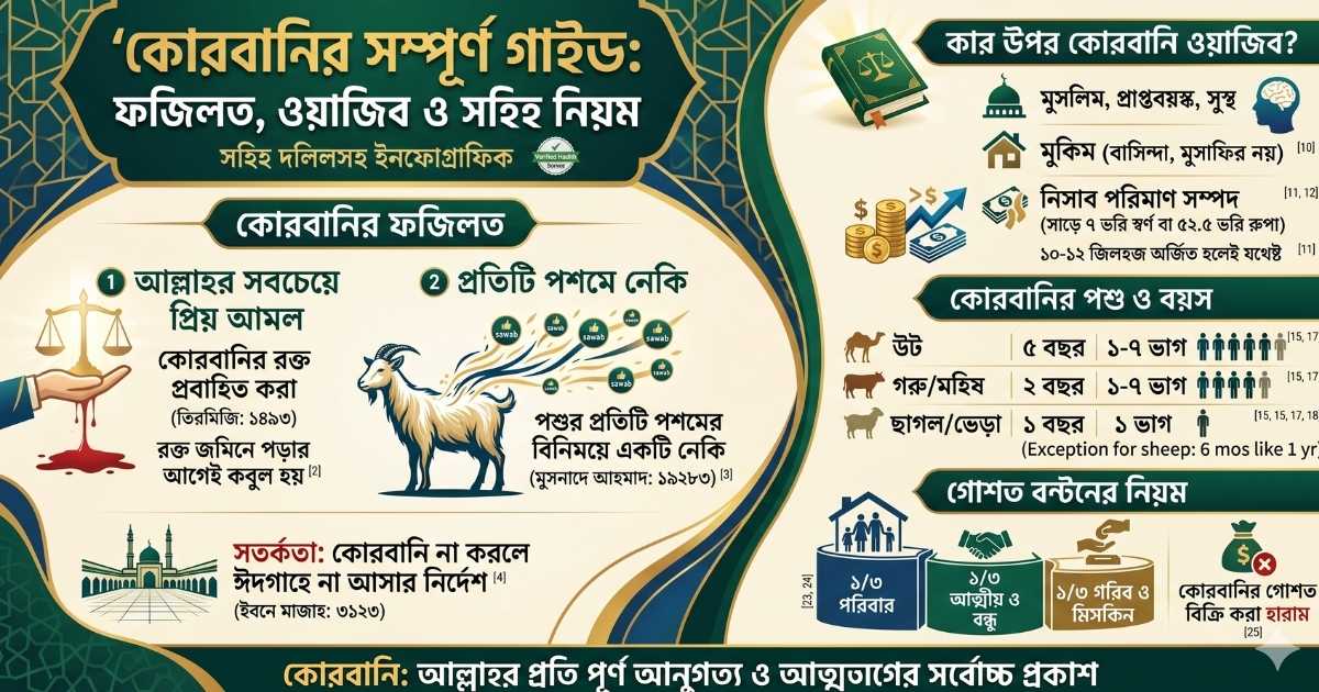 কোরবানির ফজিলত সম্পর্কে হাদিস