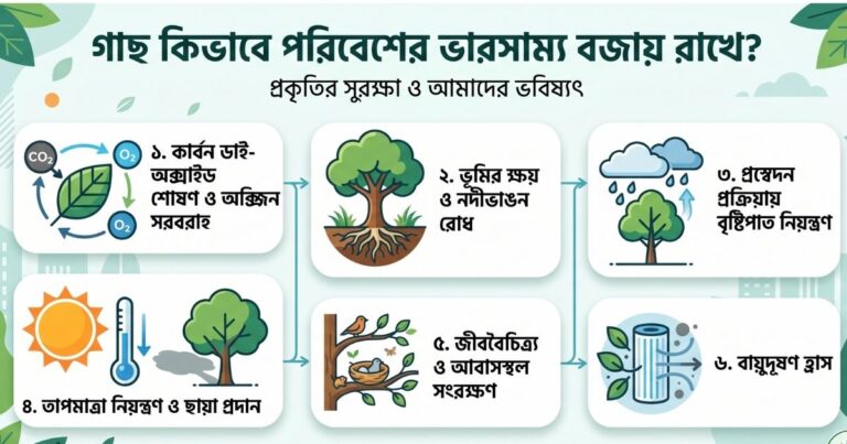 গাছ কিভাবে পরিবেশের ভারসাম্য বজায় রাখে