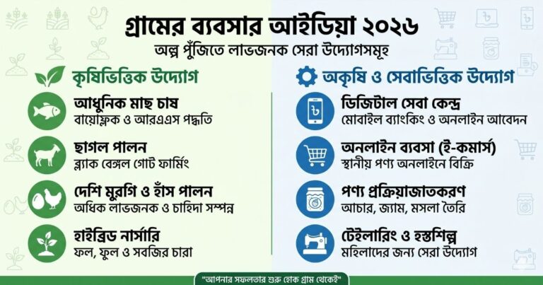 গ্রামের ব্যবসার আইডিয়া ২০২৬