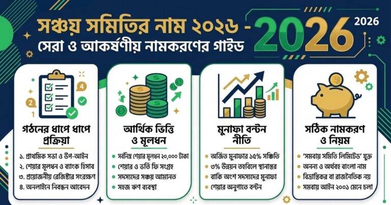 সঞ্চয় সমিতির নাম ২০২৬