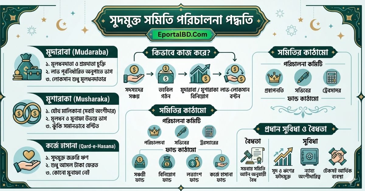 সুদমুক্ত সমিতি পরিচালনা পদ্ধতি