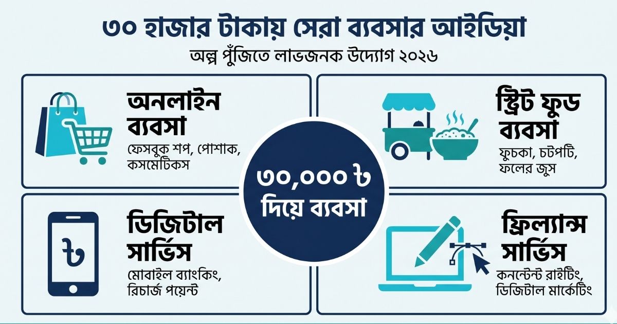 ৩০ হাজার টাকায় সেরা ১০টি ব্যবসার আইডিয়া