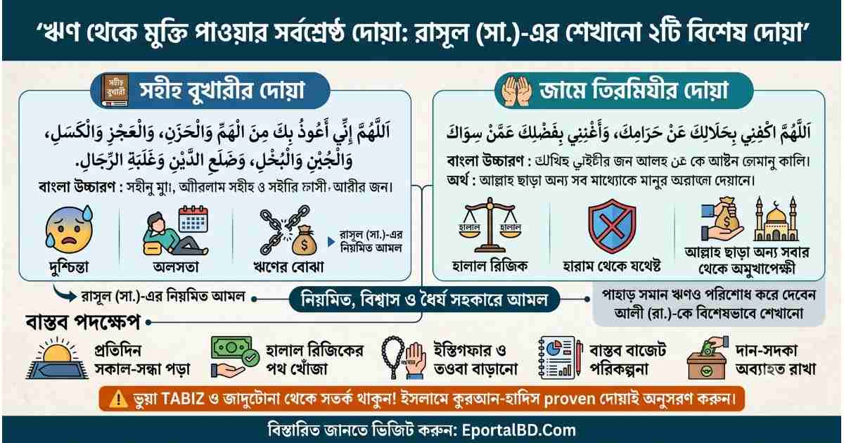 ঋণ থেকে মুক্তি পাওয়ার সর্বশ্রেষ্ঠ দোয়া