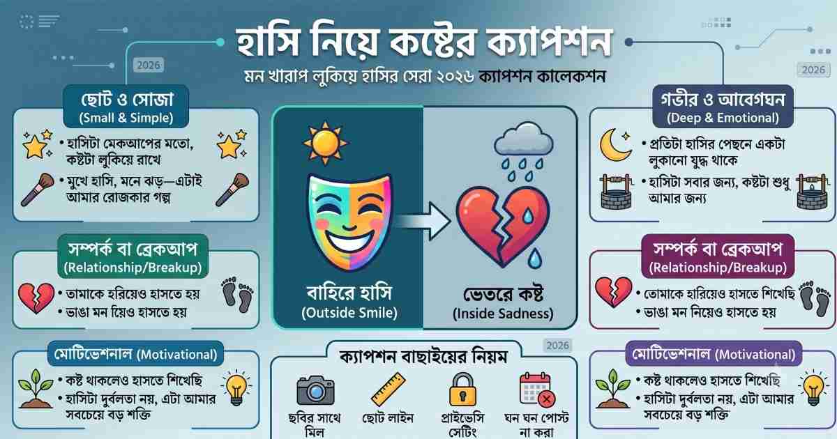 হাসি নিয়ে কষ্টের ক্যাপশন
